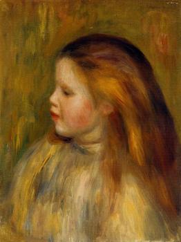 皮埃爾 奧古斯特 雷諾阿 Head of a Little Girl in Profile 皮埃爾 奧古斯特 雷諾阿 Head of a Little Girl in Profile